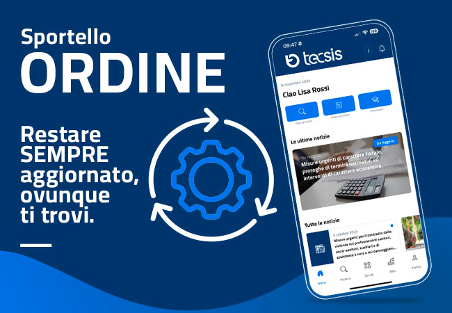 Nuova app per smartphone e tablet “Sportello Ordine”